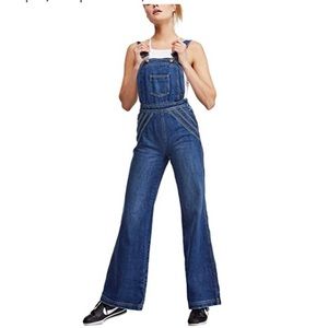 Free People Chasing Rainbows Overalls